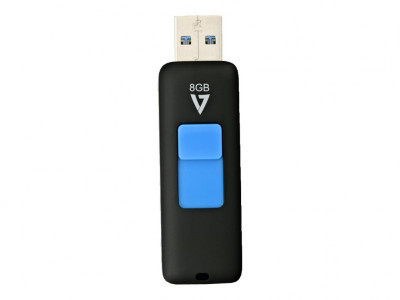 V7 : 8GB FLASH drive USB 3.0 BLACK 30MB/S READ 8MB/S WRITE