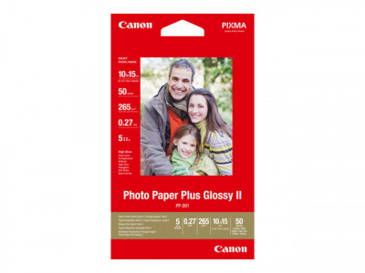 Canon Photo Paper Plus Glossy II PP-201 Papier photo Brillant 100 x 150 mm 260 g/m² 50 feuilles