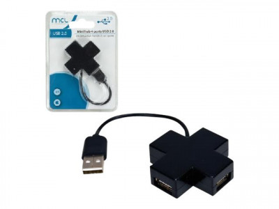 MCL Samar : USB 2.0 4 PORT HUB - BLACK .