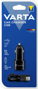 VARTA Chargeur allume-cigare USB 