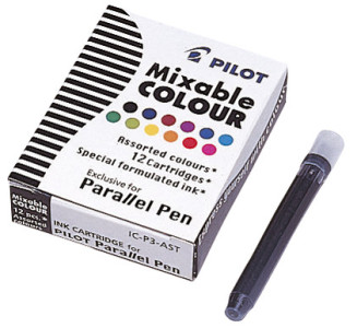 PILOT Cartouches d'encre pour stylo Parallel Pen, noir