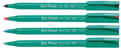 Pentel roller encre Ball Pentel R50, bleu - Recycology