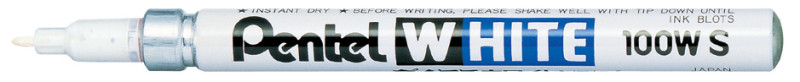 Pentel marqueur permanent blanc X100W, pointe ogive - 2,9 mm