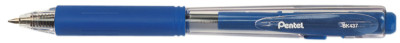 Pentel Stylo à bille rétractable BK437, bleu