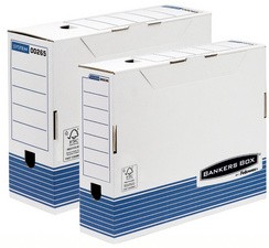 Fellowes BANKERS BOX SYSTEM boîte d'archives, bleu, (L)100mm