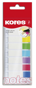 Kores Marque pages - film, 12 x 45 mm, 8 x 15 feuilles