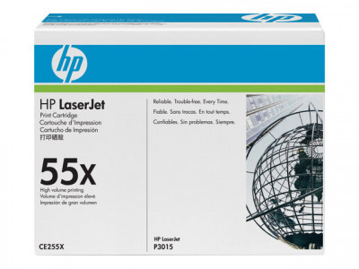 HP 55X Cartouche de toner Noir CE255X 13500 pages pour LaserJet
