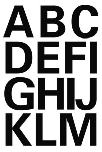 HERMA stickers alphabétique A-Z, film noir, 20 x 20 mm