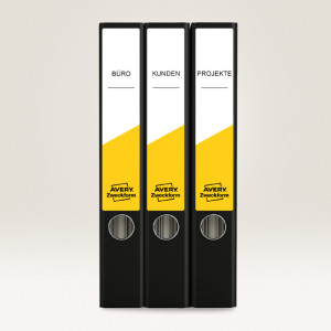 AVERY Zweckform étiquettes dos de classeur, 38x192 mm, jaune