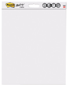 3M Post-it Meeting-Charts, 63,5 x 76,2 cm, blanc, uni