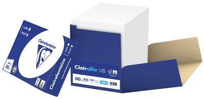 Clairalfa Papier multifonction, A4, 80 g/m2, Pack 2500 feuilles