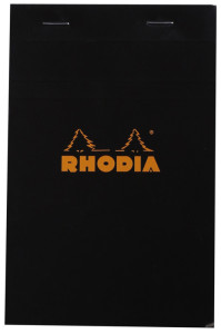 RHODIA Bloc agrafé No. 14, 110 x 170, quadrillé 5x5, noir
