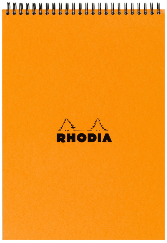 RHODIA Bloc spiralé, format A4, quadrillé 5x5, orange