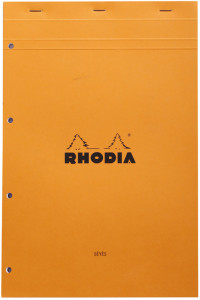 RHODIA Bloc agrafé No. 20, format A4+, séyès, orange