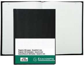 EXACOMPTA Registre Quadrillé 5x5, 297 x 210 mm vertical