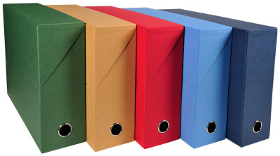EXACOMPTA Boîte transfert papier toilé, A4, rouge