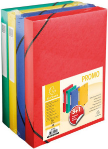 EXACOMPTA Boîte de classement pack promo 3+1, 40 mm, couleur