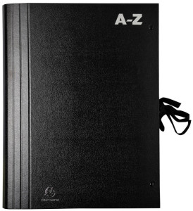 EXACOMPTA Trieur accordéon A-Z, pour format A4, noir