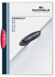 DURABLE Chemise à clip SWINGCLIP, format A4, clip blanc