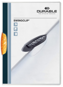 DURABLE Chemise à clip SWINGCLIP, format A4, clip orange