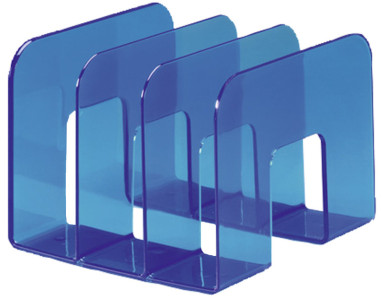 DURABLE Porte-revues TREND, plastique, 3 compartiments bleu translucide