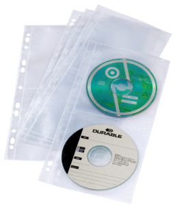 DURABLE pochette CD-/DVD COVER LIGHT M, pour 4 CD, en PP,