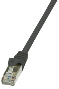 Le câble de raccordement LogiLink, Cat. 5e, F / UTP, 0,5 m, gris
