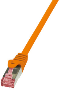 LogiLink Câble patch, Cat. 6, S/FTP, 0,5 m, orange
