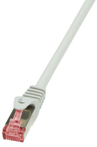 LogiLink Câble patch, Cat. 6, S/FTP, 7,5 m, rouge