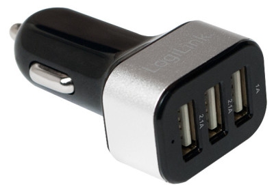 LogiLink Chargeur allume-cigare USB, 12-24 V DC, 5.100 mA