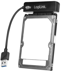 LogiLink USB 3.0 - adaptateur SATA avec pochette de