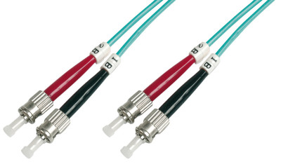 DIGITUS câble patch à fibres optiques, 2xST - 2xST,OM3, 1m