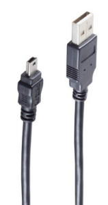 shiverpeaks BASIC-S mini câble USB 2.0, USB-A - 5 Pol USB-B