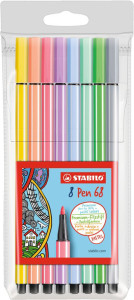 STABILO Fasermaler Pen 68, 8er Kunststoff-Etui