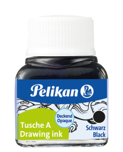 Pelikan Encre de chine A, contenu: 10 ml dans flacon, noir