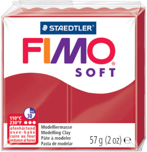 FIMO Pâte à modeler SOFT, à cuire, chocolat, 57 g