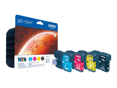 Brother : Cartouche encre LC-1100HY VALUE pack HY (B C M Y)
