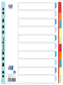 ELBA intercalaires en carton, uni, format A4, couleur, 10