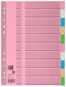 ELBA intercalaires en carton, uni, A4, couleur, 10 positions