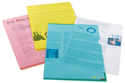 ELBA pochette transparente Premium, A4, PVC, clair, jaune