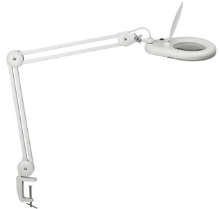 MAUL Lampe loupe LED MAULviso, avec pince, blanc