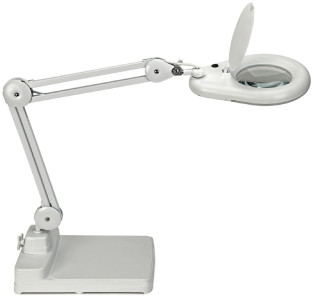 Maul lampe loupe LED MAULviso, stand, blanc