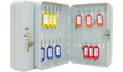 WEDO armoire à clés pour 24 clés, gris-lumière, plate