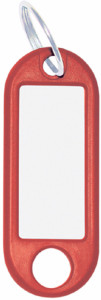 WEDO porte-clés avec anneau, diamètre: 18 mm, rouge