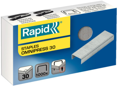 Rapid agrafes Omnipress 30, galvanisé