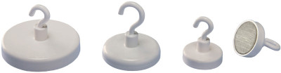 magnetoplan aimants à crochet, blanc, diamètre: 25 mm