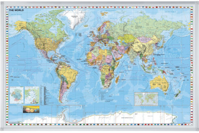 FRANKEN carte du monde, aimants, (l)1.380 x (H)880 mm,