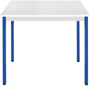 SODEMATUB table de réunion126DRGBL,demi-rond,gris clair/bleu