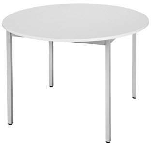 SODEMATUB Table universelle 80ROGA, rond, 800 mm, gris/alu