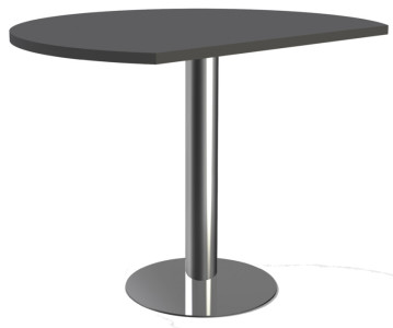 kerkmann Table d'appoint ARTLINE, rond, décor en bois, blanc
